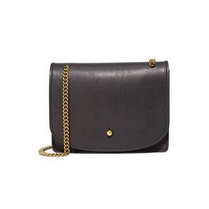 Madewell Black Crossbody Bag with Gold Chain